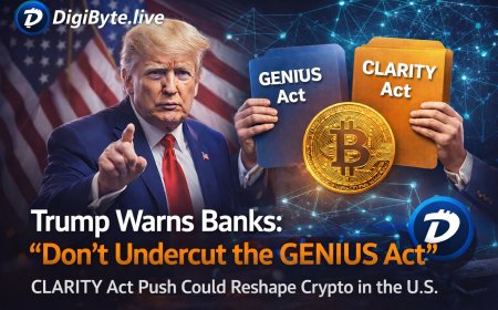 Trump vs Banks on Crypto: GENIUS Act + CLARITY Act Explained (What It Means for DigiByte)