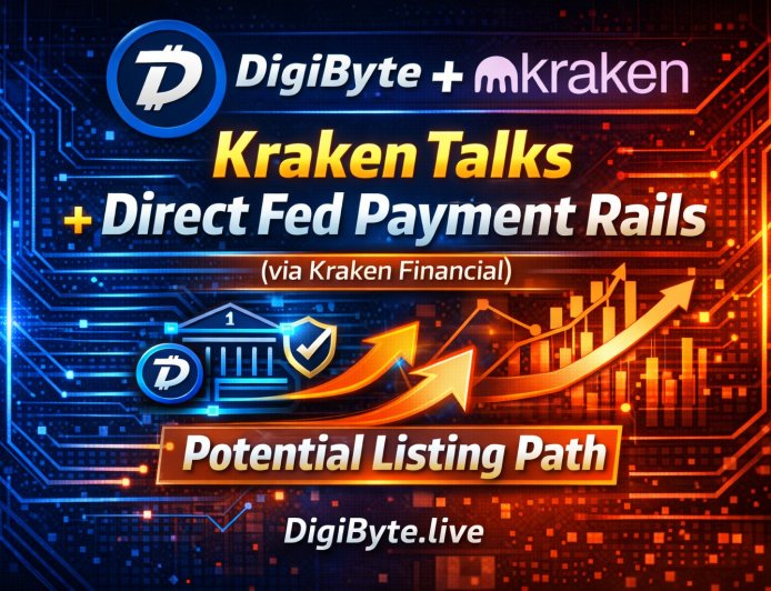 DigiByte x Kraken: Listing Talks Get Real — And Kraken’s New Fed Payment Access Could Be a Game Changer