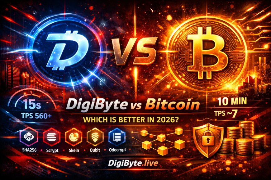 DigiByte vs Bitcoin (2026): Speed, Security & Which Blockchain Is Technically Superior?